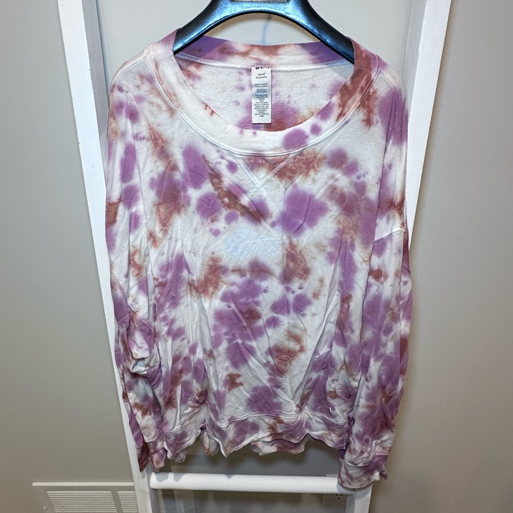 Joy Lab Pink and Orange Tie-Dye Long Sleeve Shirt Small/S